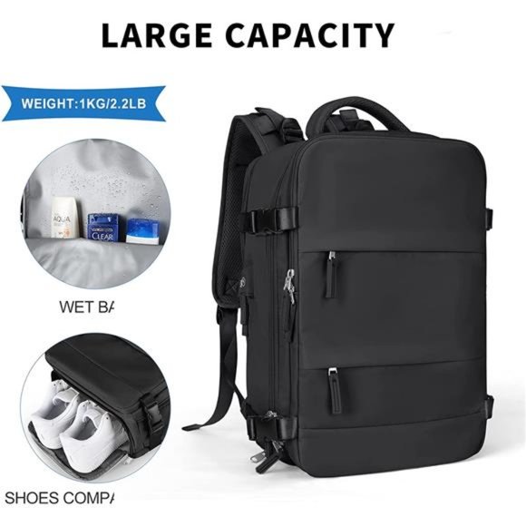 Large Travel Backpack Women Men Carry On Backpack Hiking  Waterproof Outdoor main image 4